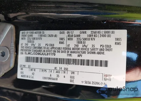 2018 Lincoln Mkc Reserve from USA, damaged, VIN 5LMCJ3D96JUL01170